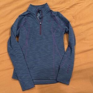 Ariat Women's Grays and Purple Quarter Zip